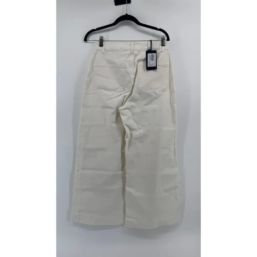 Paige Harper Ankle With Vintage Set in pockets Sz29 NWT Wide Leg High Rise White - Picture 6 of 14